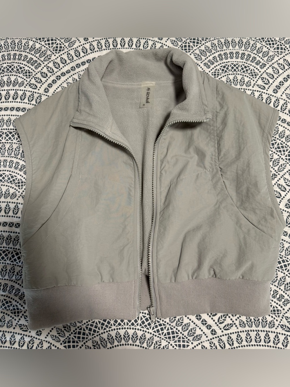 Altar'd State Light Gray Bomber Vest